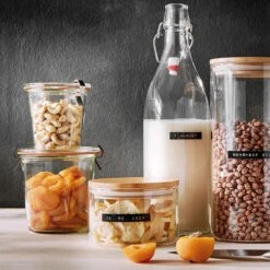 4x Vorratsgläser 550ml WOODLOCK In Transparent -Butlers Geschäft butlers 4x vorratsglaser 550ml woodlock in transparent 5