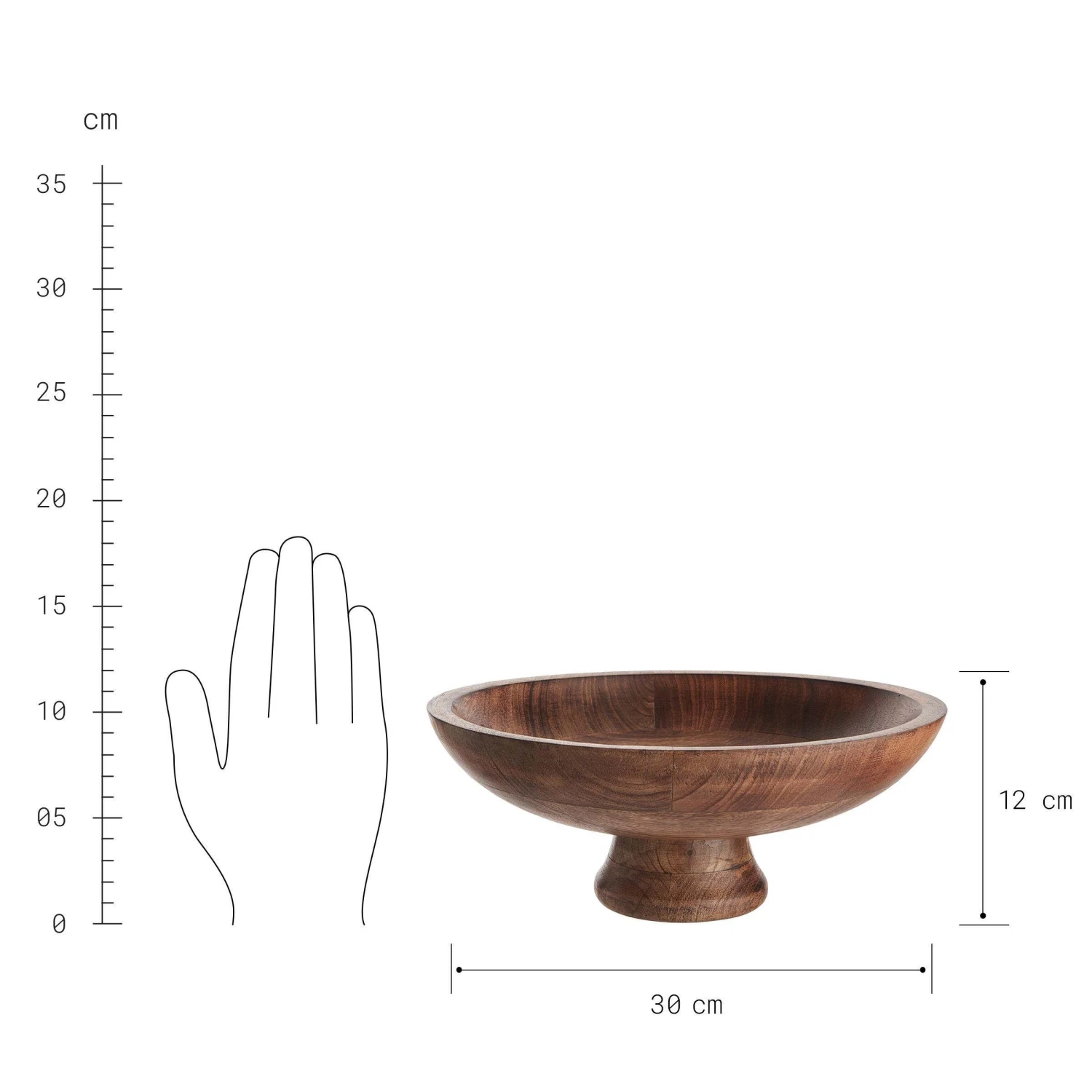 Deko-Schale mit Fuß Ø30cm MANGO DAYS in Braun Deko-Schale Mit Fuß Ø30cm MANGO DAYS In Braun -Butlers Geschäft butlers deko schale mit fuss o30cm mango days in braun 2