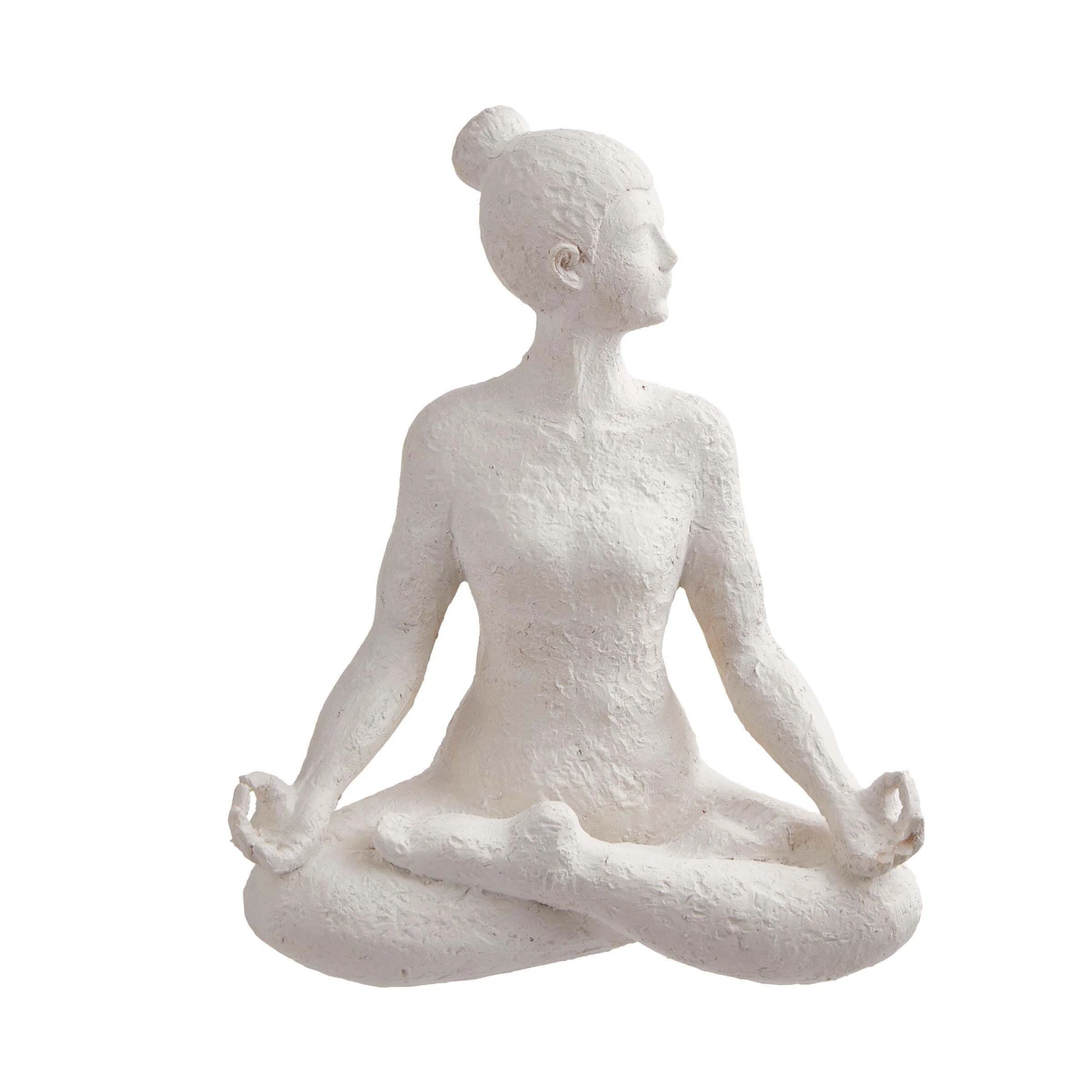 Deko Statue Höhe 24cm LOTUS in Weiß Deko Statue Höhe 24cm LOTUS In Weiß -Butlers Geschäft butlers deko statue hohe 24cm lotus in weiss