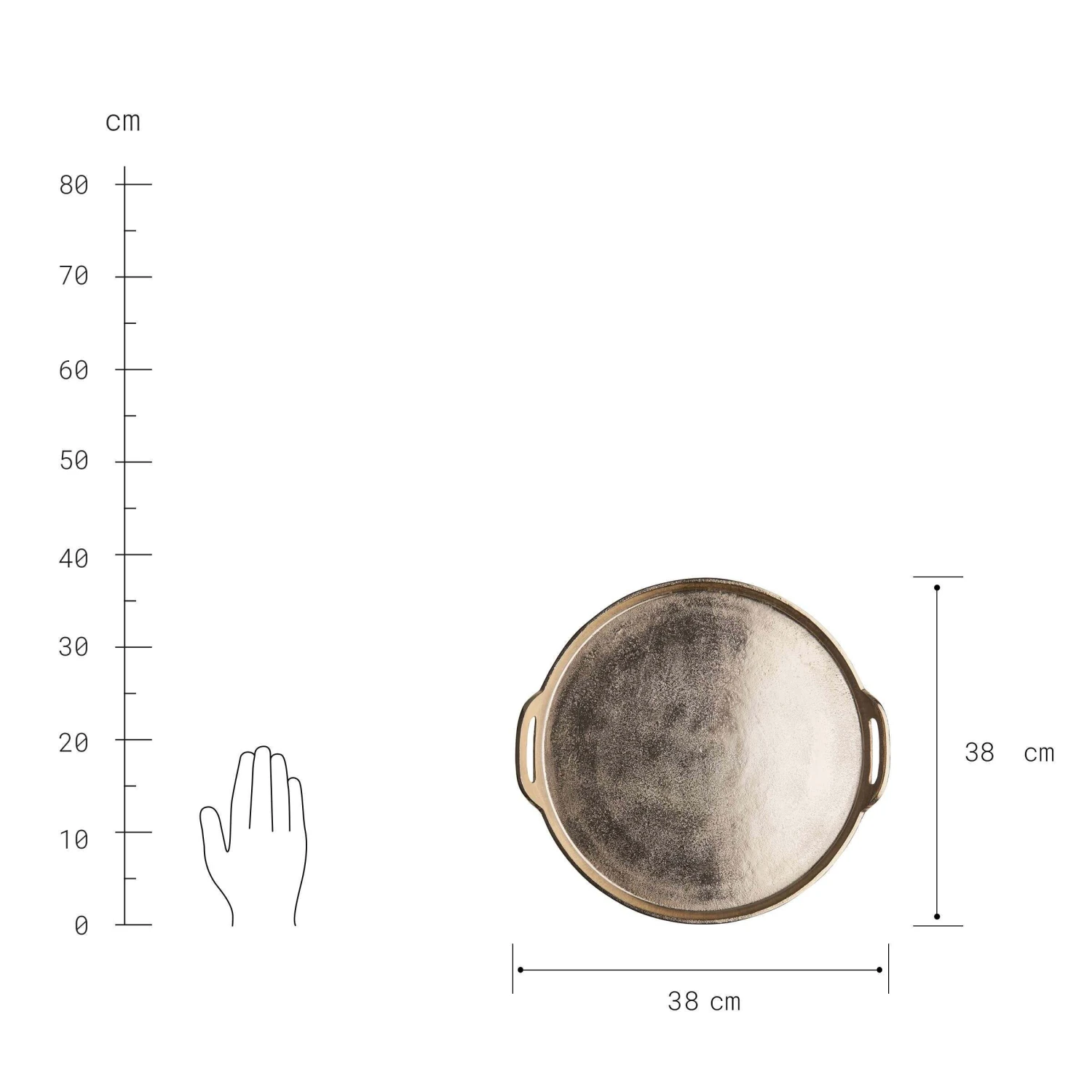 Deko-Tablett Ø38cm BANQUET in Gold Deko-Tablett Ø38cm BANQUET In Gold -Butlers Geschäft butlers deko tablett o38cm banquet in gold 2