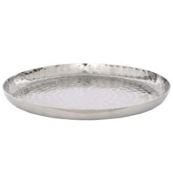 Deko-Teller Gehämmert Ø28cm ORIENTAL LOUNGE In Silber