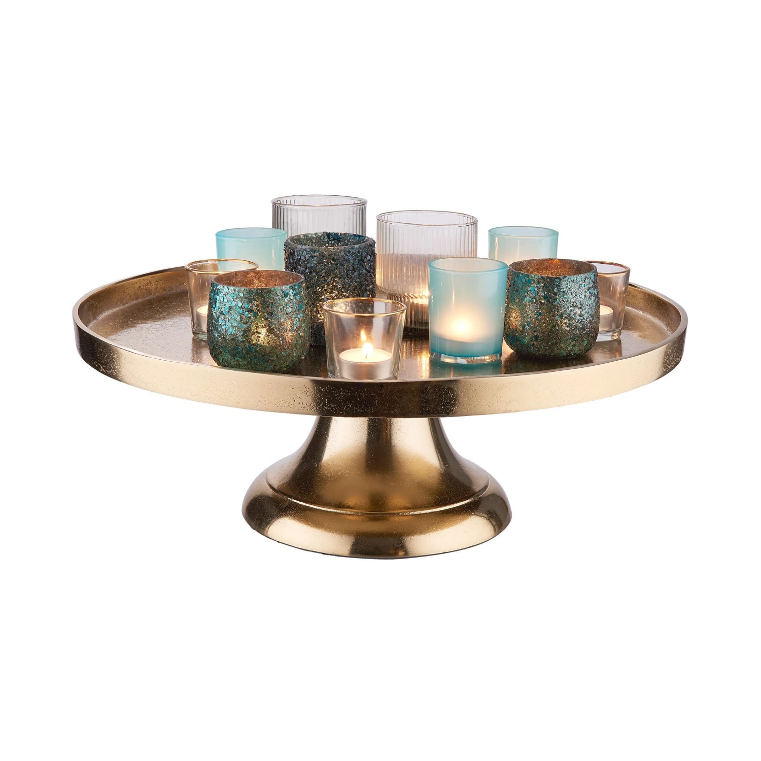 Deko-Teller mit Fuß Ø50cm BANQUET in Gold Deko-Teller Mit Fuß Ø50cm BANQUET In Gold -Butlers Geschäft butlers deko teller mit fuss o50cm banquet in gold 5