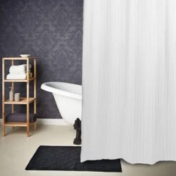 Duschvorhang Streifen WET WET WET In Weiß -Butlers Geschäft butlers duschvorhang streifen wet wet wet in weiss 4