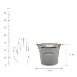Eimer 2l ZINC In Grau -Butlers Geschäft butlers eimer 2l zinc in grau 2