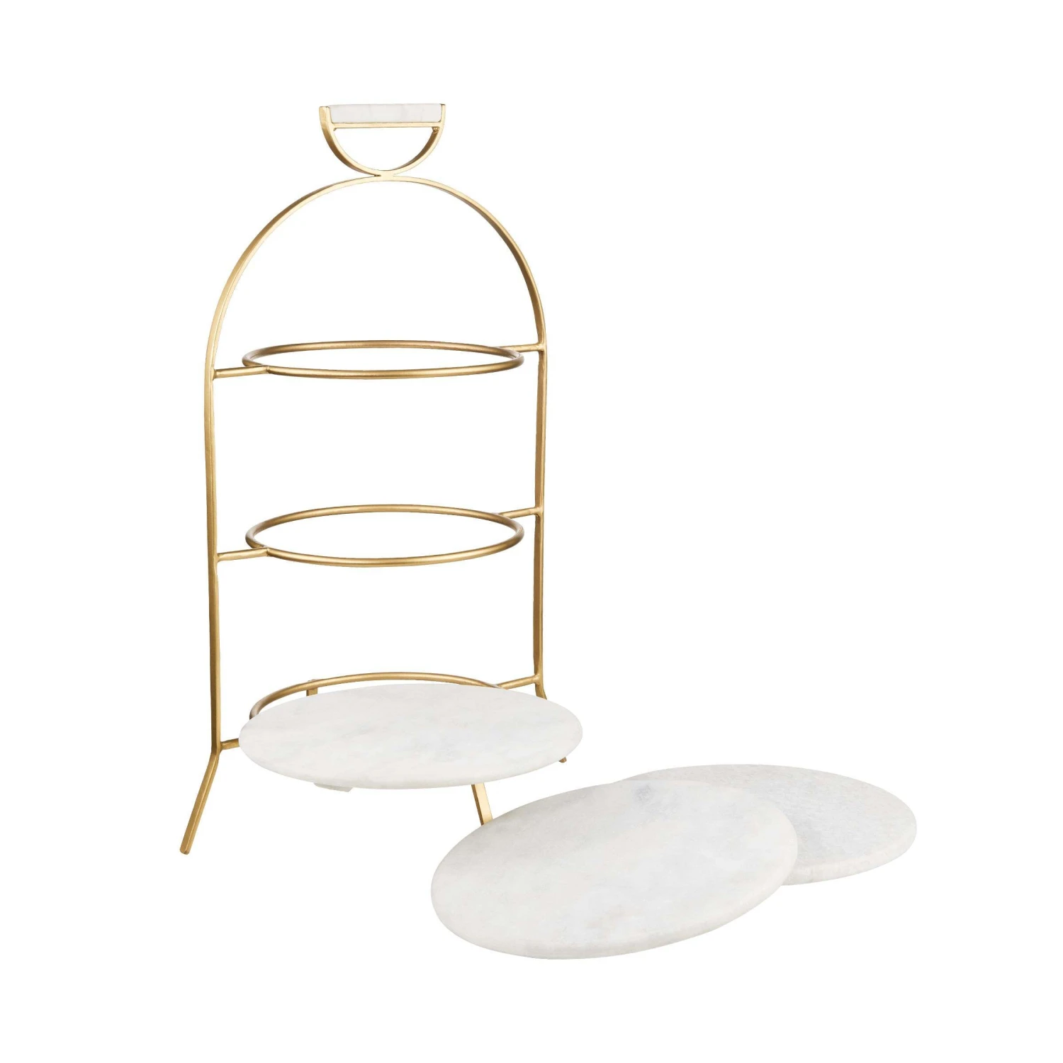 Etagere 3-stufig Höhe 65cm MARBLE in Weiß Etagere 3-stufig Höhe 65cm MARBLE In Weiß -Butlers Geschäft butlers etagere 3 stufig hohe 65cm marble in weiss 3