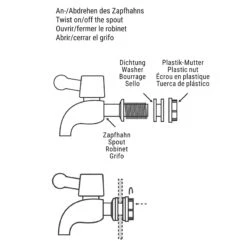 Getränkespender 3,5 L REFRESH In Transparent -Butlers Geschäft butlers getrankespender 3 5 l refresh in transparent 12