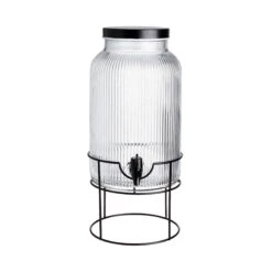 Getränkespender Mit Ständer 2 Tlg. FOUNTAIN In Transparent-Schwarz 4 Getränkespender Mit Ständer 2 Tlg. FOUNTAIN In Transparent-Schwarz -Butlers Geschäft butlers getrankespender mit stander 2 tlg fountain in transparent schwarz 2