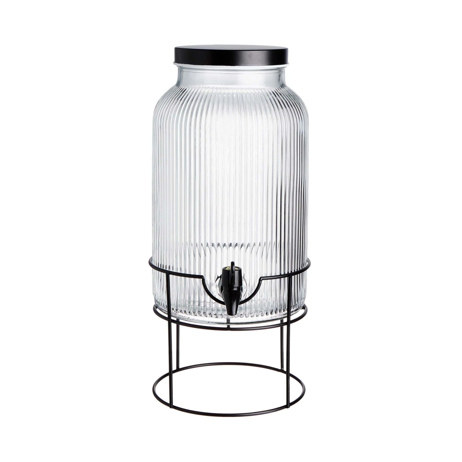 Getränkespender mit Ständer 2 tlg. FOUNTAIN in Transparent-Schwarz Getränkespender Mit Ständer 2 Tlg. FOUNTAIN In Transparent-Schwarz -Butlers Geschäft butlers getrankespender mit stander 2 tlg fountain in transparent schwarz 2