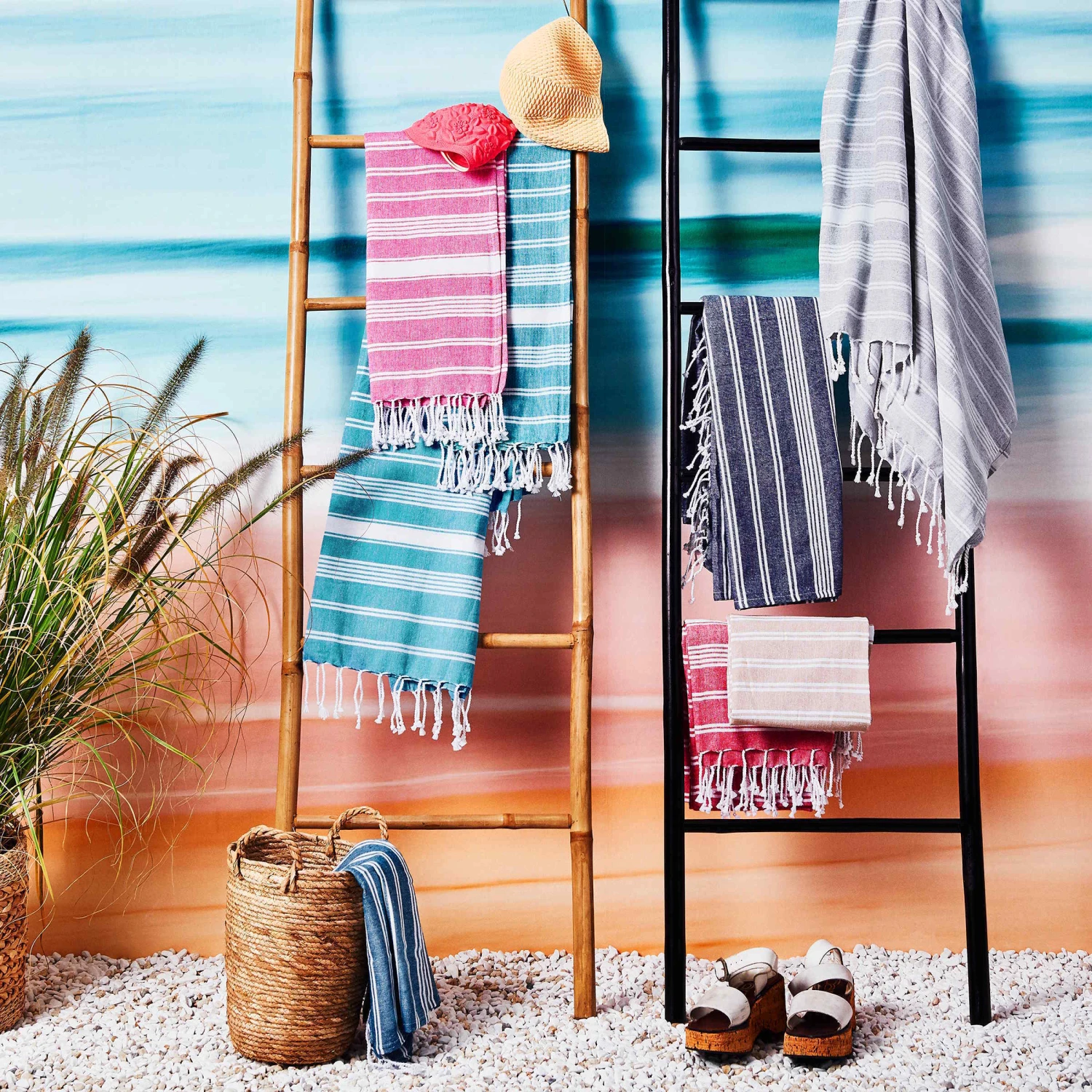 Hamamtuch L 170 x B 90cm SURFSIDE in Blau Hamamtuch L 170 X B 90cm SURFSIDE In Blau -Butlers Geschäft butlers hamamtuch l 170 x b 90cm surfside in blau 4