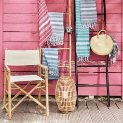 Hamamtuch L 170 X B 90cm SURFSIDE In Türkis -Butlers Geschäft butlers hamamtuch l 170 x b 90cm surfside in turkis 5