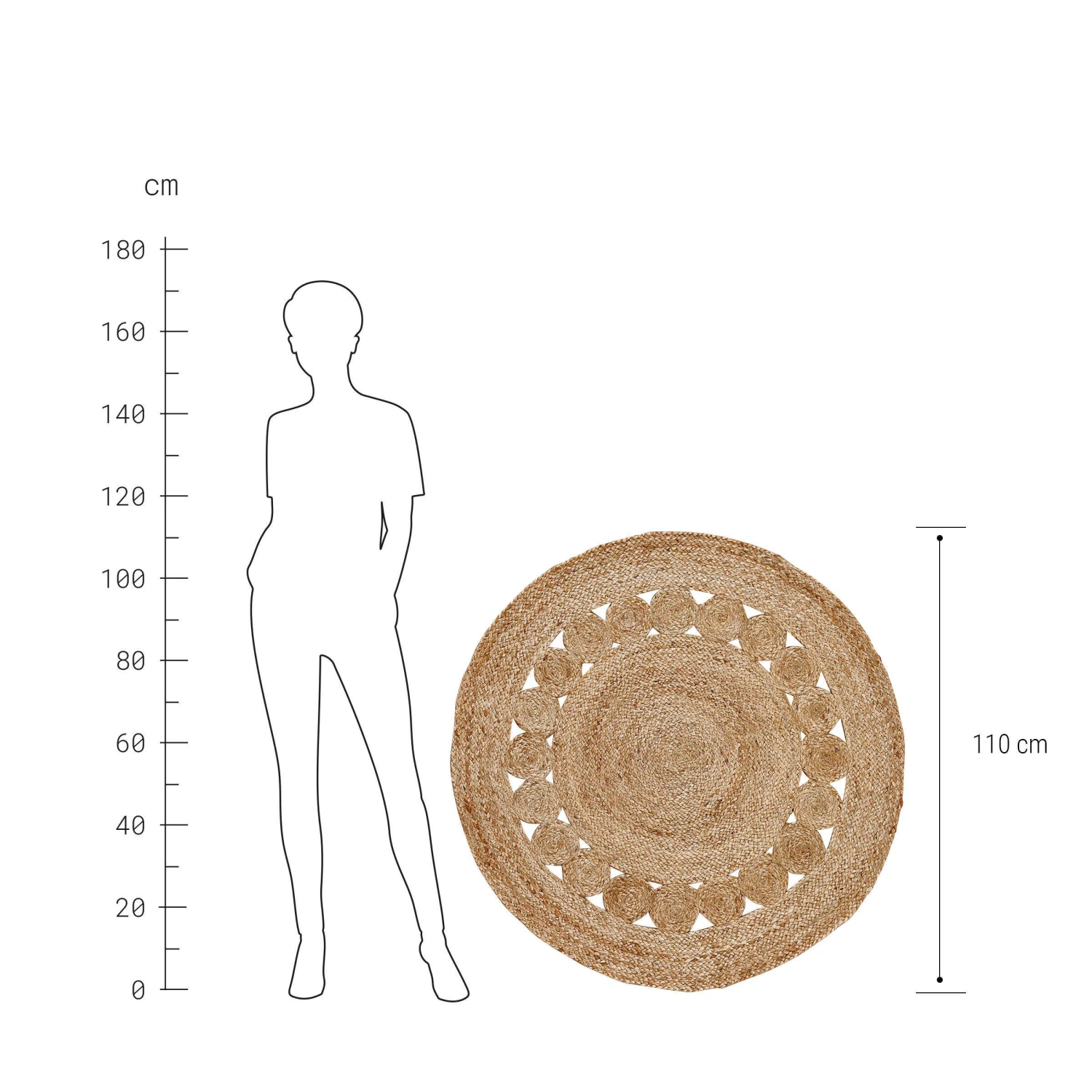 Hanf-Teppich mit Lochmuster Ø110cm ALL NATURE in Natur Hanf-Teppich Mit Lochmuster Ø110cm ALL NATURE In Natur -Butlers Geschäft butlers hanf teppich mit lochmuster o110cm all nature in natur 2