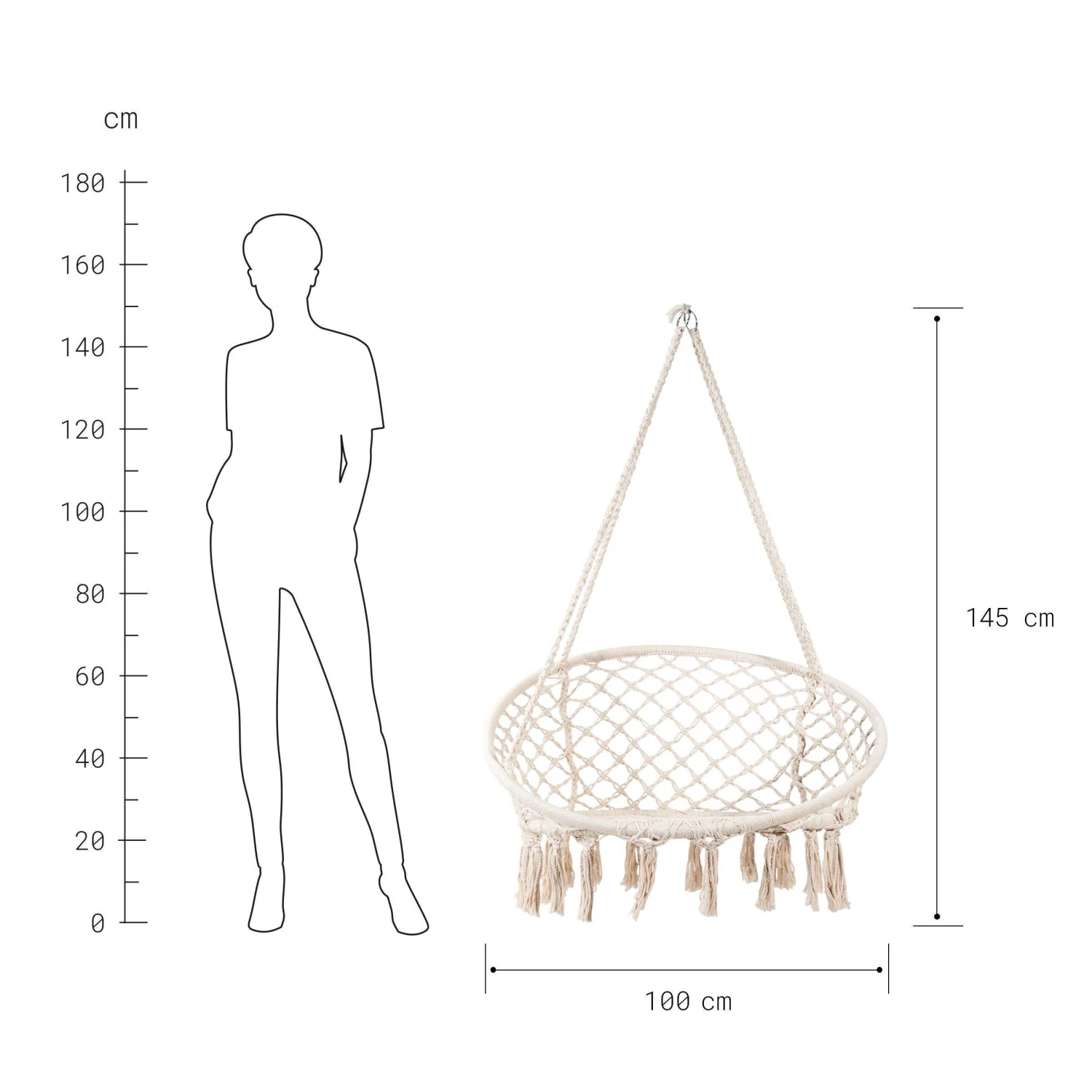 Hängesessel mit Fransen Ø100cm PARADISE NOW in Creme Hängesessel Mit Fransen Ø100cm PARADISE NOW In Creme -Butlers Geschäft butlers hangesessel mit fransen o100cm paradise now in creme 3