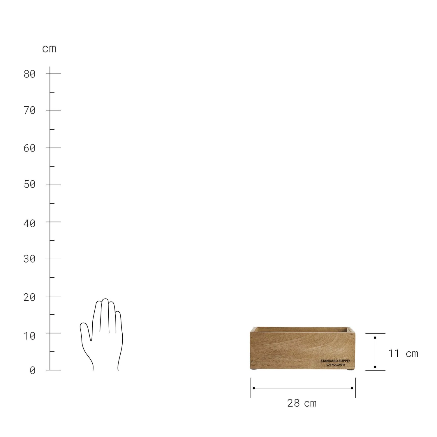 Holzkasten hochkant L 28 x B 11cm STANDARD SUPPLY in Natur Holzkasten Hochkant L 28 X B 11cm STANDARD SUPPLY In Natur -Butlers Geschäft butlers holzkasten hochkant l 28 x b 11cm standard supply in natur 2