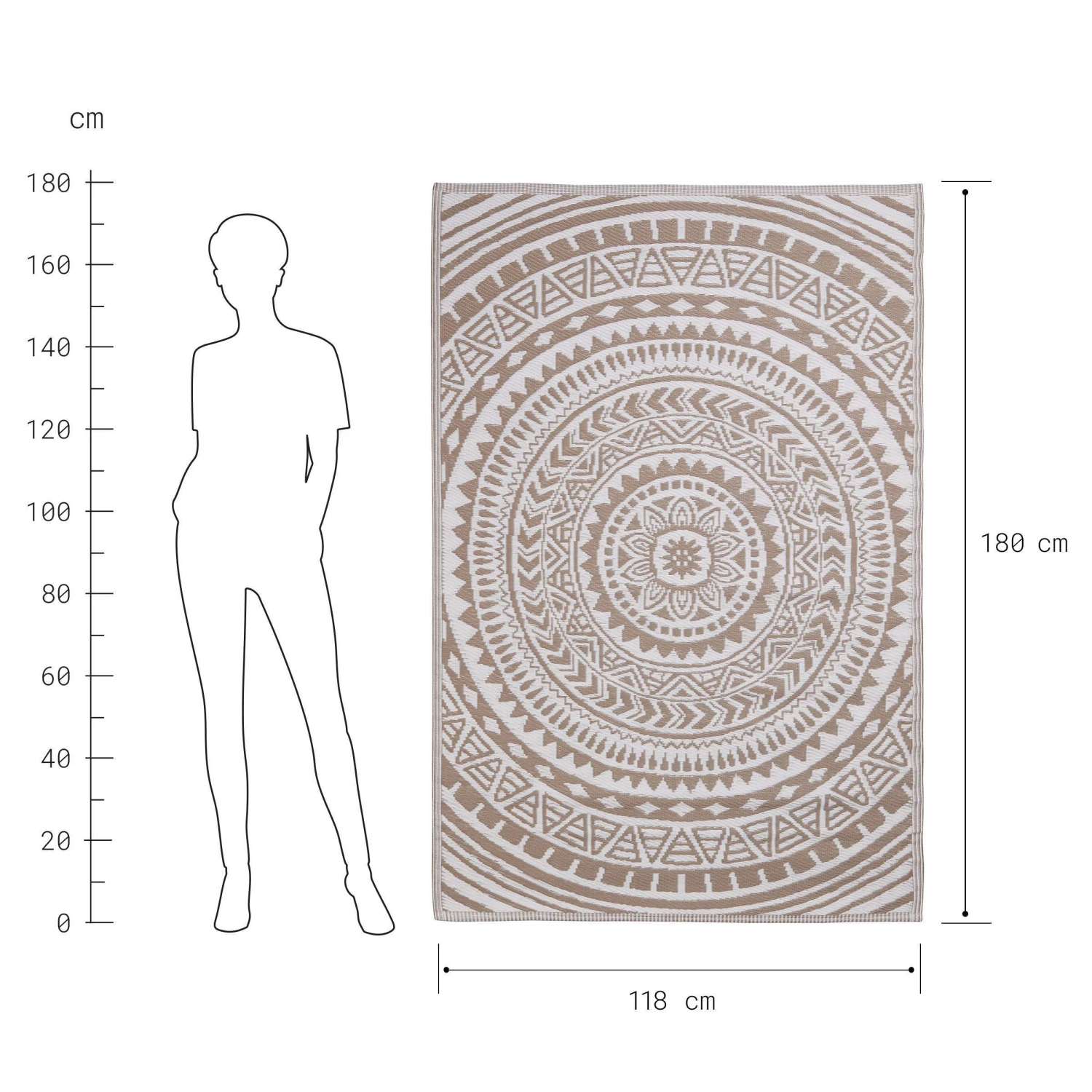 In- & Outdoor-Teppich Circles L 180 x B 118cm COLOUR CLASH in Beige In- & Outdoor-Teppich Circles L 180 X B 118cm COLOUR CLASH In Beige -Butlers Geschäft butlers in and outdoor teppich circles l 180 x b 118cm colour clash in beige 2