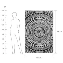 In- & Outdoor-Teppich Circles L 180 X B 118cm COLOUR CLASH In Schwarz-Weiß 4 In- & Outdoor-Teppich Circles L 180 X B 118cm COLOUR CLASH In Schwarz-Weiß -Butlers Geschäft butlers in and outdoor teppich circles l 180 x b 118cm colour clash in schwarz weiss 2
