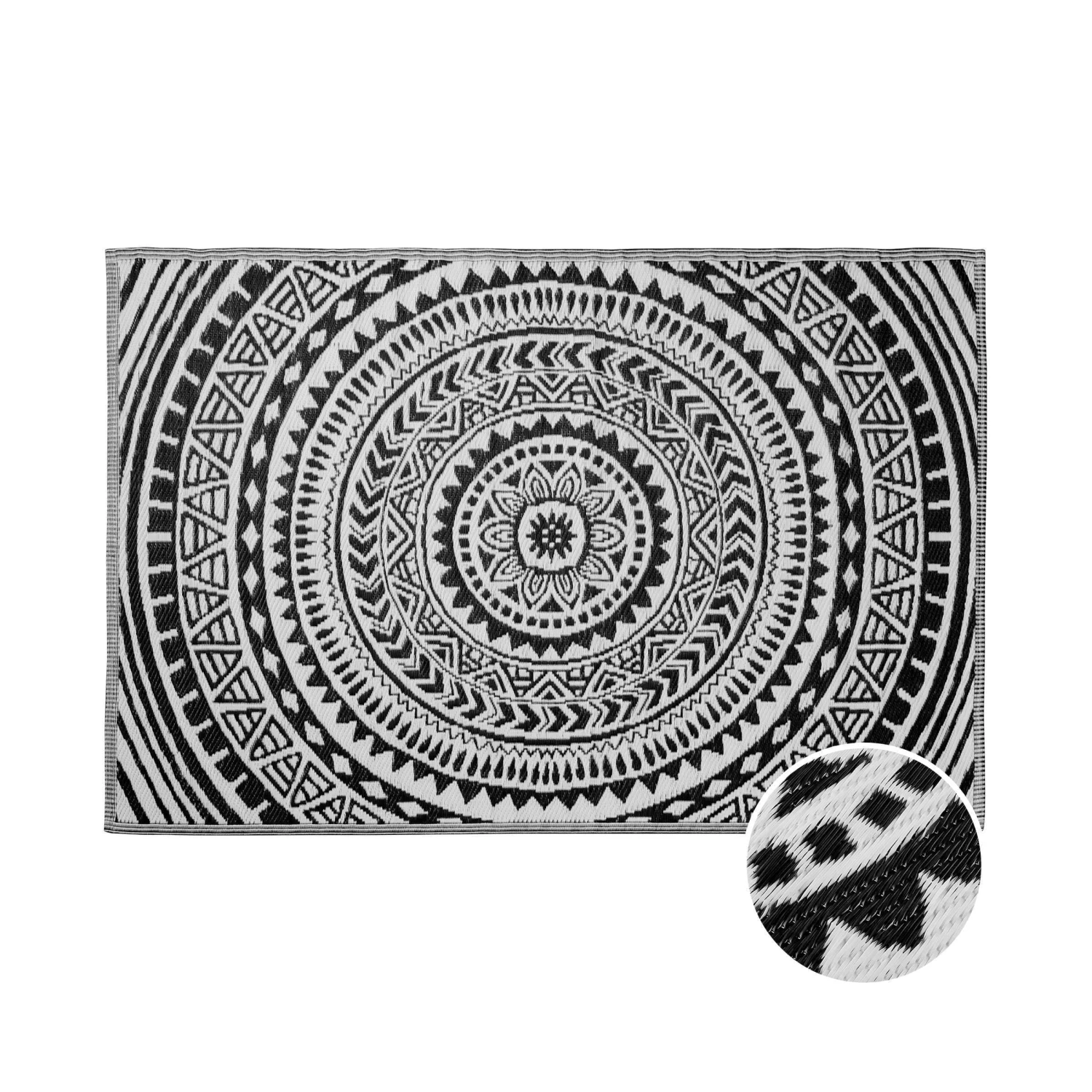 In- & Outdoor-Teppich Circles L 180 x B 118cm COLOUR CLASH in Schwarz-Weiß In- & Outdoor-Teppich Circles L 180 X B 118cm COLOUR CLASH In Schwarz-Weiß -Butlers Geschäft butlers in and outdoor teppich circles l 180 x b 118cm colour clash in schwarz weiss