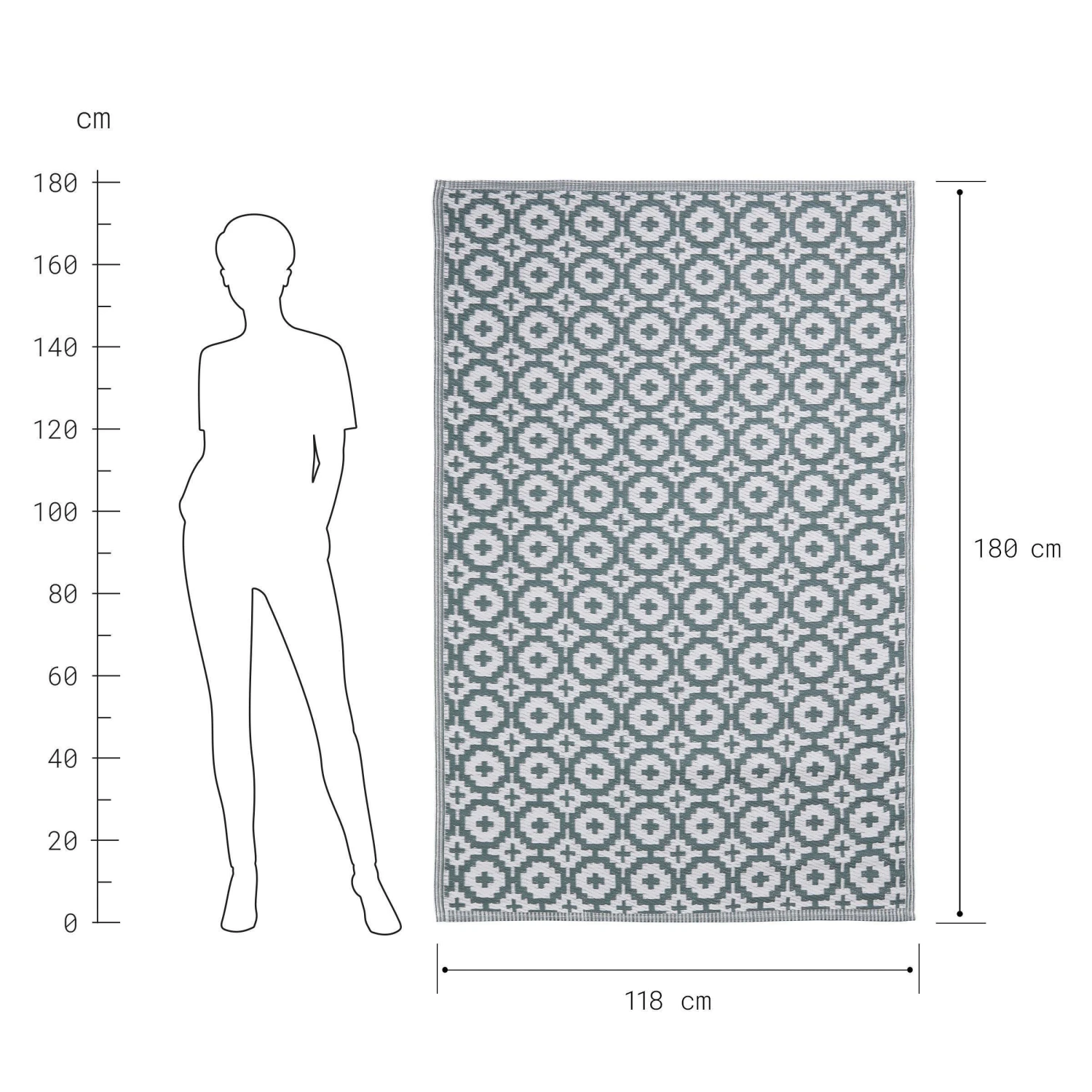 In- & Outdoor-Teppich Mosaik L 180 x B 118cm COLOUR CLASH in Salbei In- & Outdoor-Teppich Mosaik L 180 X B 118cm COLOUR CLASH In Salbei -Butlers Geschäft butlers in and outdoor teppich mosaik l 180 x b 118cm colour clash in salbei 2
