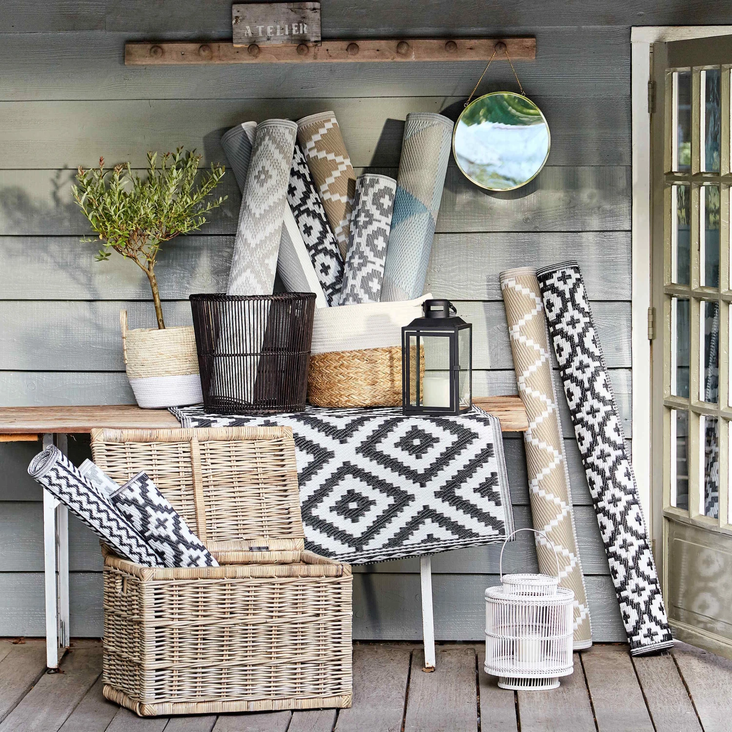 In- & Outdoor-Teppich Mosaik L 200 x B 150cm COLOUR CLASH in Taupe In- & Outdoor-Teppich Mosaik L 200 X B 150cm COLOUR CLASH In Taupe -Butlers Geschäft butlers in and outdoor teppich mosaik l 200 x b 150cm colour clash in taupe 7