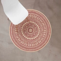 In- & Outdoor-Teppich Ø118cm COLOUR CLASH In Hellrot-Creme -Butlers Geschäft butlers in and outdoor teppich o118cm colour clash in hellrot creme 3