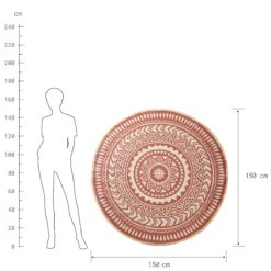 In- & Outdoor-Teppich Ø150cm COLOUR CLASH In Hellrot-Creme 4 In- & Outdoor-Teppich Ø150cm COLOUR CLASH In Hellrot-Creme -Butlers Geschäft butlers in and outdoor teppich o150cm colour clash in hellrot creme 2