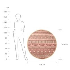 In- & Outdoor-Teppich Streifen Ø118cm COLOUR CLASH In Hellrot-Creme 4 In- & Outdoor-Teppich Streifen Ø118cm COLOUR CLASH In Hellrot-Creme -Butlers Geschäft butlers in and outdoor teppich streifen o118cm colour clash in hellrot creme 2