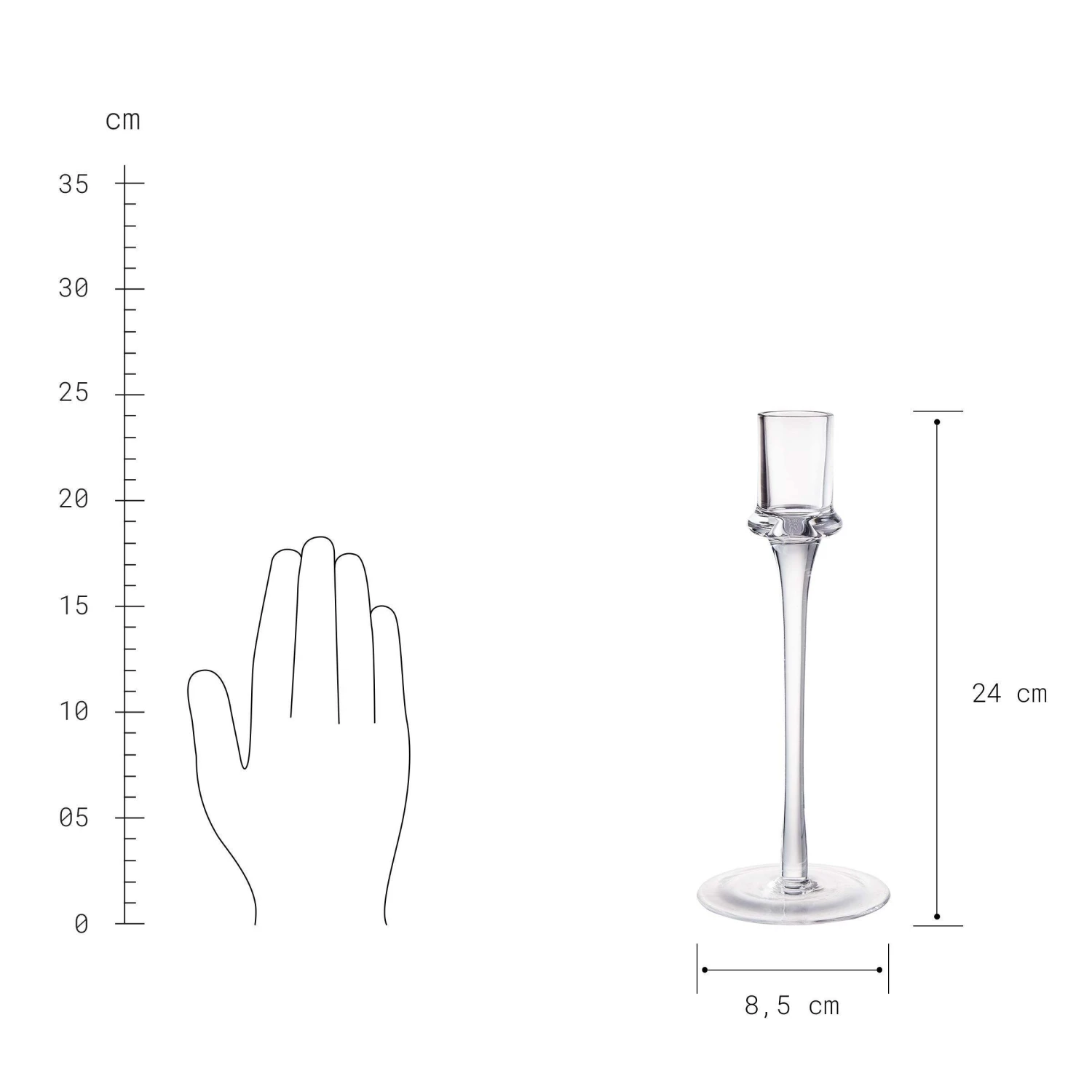 Kerzenhalter Höhe 24cm INVISIBLE in Transparent Kerzenhalter Höhe 24cm INVISIBLE In Transparent -Butlers Geschäft butlers kerzenhalter hohe 24cm invisible in transparent 3