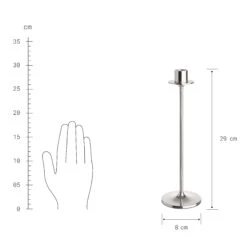 Kerzenhalter Höhe 29cm CLASSIC In Silber -Butlers Geschäft butlers kerzenhalter hohe 29cm classic in silber 3