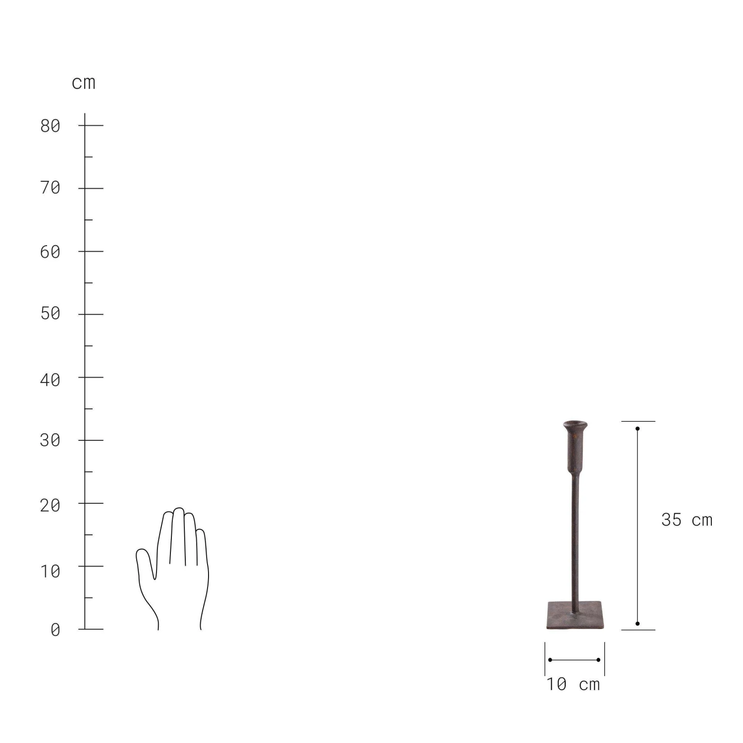 Kerzenhalter Höhe 35cm RUST in Braun Kerzenhalter Höhe 35cm RUST In Braun -Butlers Geschäft butlers kerzenhalter hohe 35cm rust in braun 2