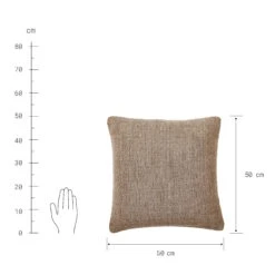 Kissen L 50 X B 50cm FENJA In Braun -Butlers Geschäft butlers kissen l 50 x b 50cm fenja in braun 2