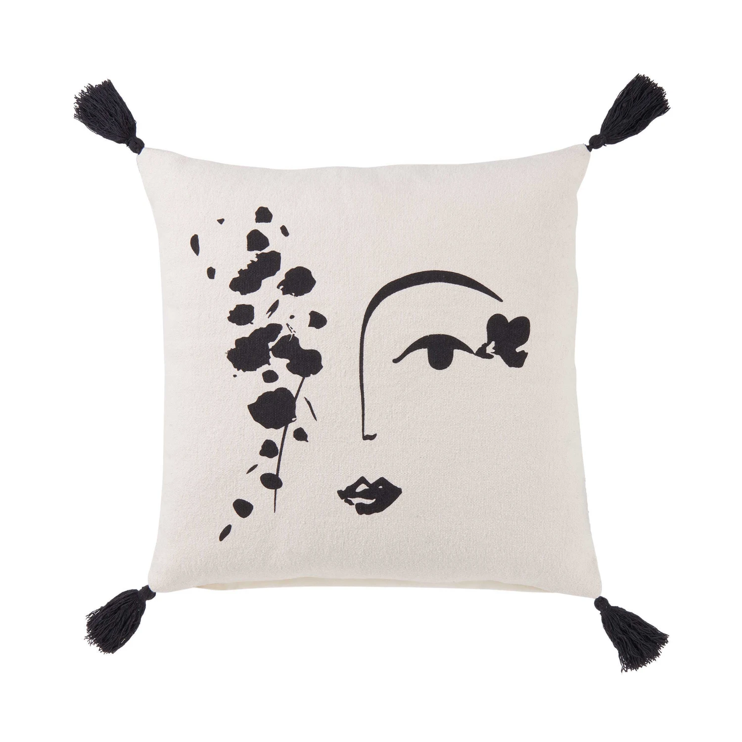 Kissen Line Art L 50 x B 50cm MUSE in Natur-Schwarz Kissen Line Art L 50 X B 50cm MUSE In Natur-Schwarz -Butlers Geschäft butlers kissen line art l 50 x b 50cm muse in natur schwarz