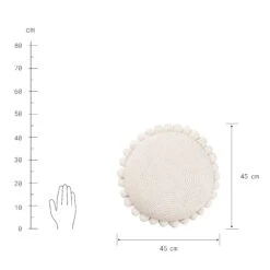 Kissen Ø45cm DAISY In Weiß 5 Kissen Ø45cm DAISY In Weiß -Butlers Geschäft butlers kissen o45cm daisy in weiss 3