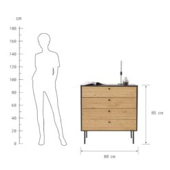 Kommode Mit 4 Schubladen MODERNIST In Schwarz-Natur 5 Kommode Mit 4 Schubladen MODERNIST In Schwarz-Natur -Butlers Geschäft butlers kommode mit 4 schubladen modernist in schwarz natur 3