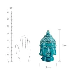 Kopf Höhe 23cm BUDDHA In Türkis -Butlers Geschäft butlers kopf hohe 23cm buddha in turkis 2