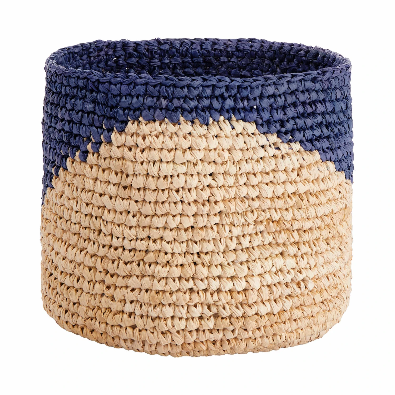 Korb handgefertigt aus Raffia Ø13cm ISALO in Natur-Blau Korb Handgefertigt Aus Raffia Ø13cm ISALO In Natur-Blau -Butlers Geschäft butlers korb handgefertigt aus raffia o13cm isalo in natur blau 1