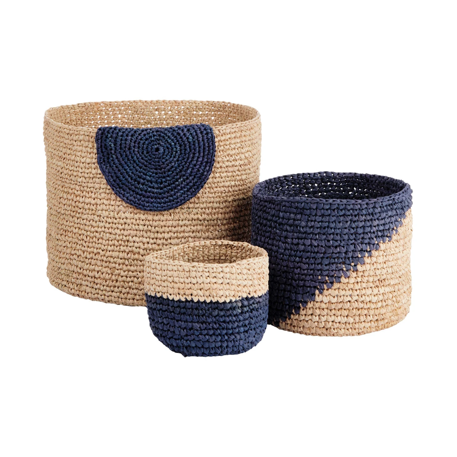 Korb handgefertigt aus Raffia Ø13cm ISALO in Natur-Blau Korb Handgefertigt Aus Raffia Ø13cm ISALO In Natur-Blau -Butlers Geschäft butlers korb handgefertigt aus raffia o13cm isalo in natur blau 3