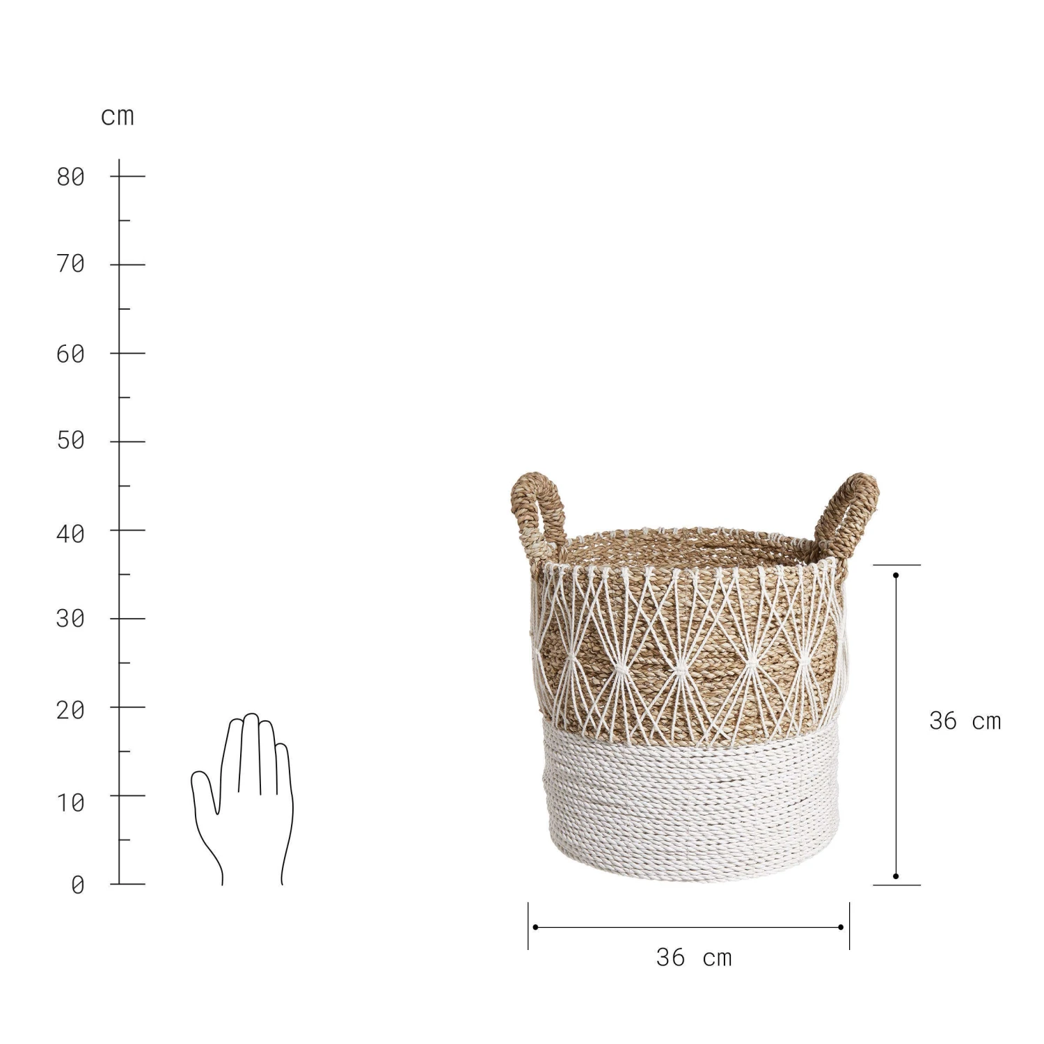 Korb Ø36cm WHITE BEACH in Natur-Weiß Korb Ø36cm WHITE BEACH In Natur-Weiß -Butlers Geschäft butlers korb o36cm white beach in natur weiss 3