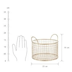 Korb Rund Ø22cm HOOP In Gold -Butlers Geschäft butlers korb rund o22cm hoop in gold 2