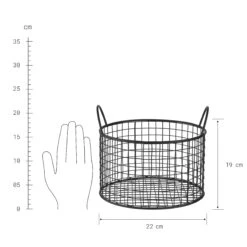 Korb Rund Ø22cm HOOP In Schwarz 4 Korb Rund Ø22cm HOOP In Schwarz -Butlers Geschäft butlers korb rund o22cm hoop in schwarz 2