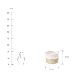 Korb Rund Ø23cm COTTON BRAID In Natur-Weiß -Butlers Geschäft butlers korb rund o23cm cotton braid in natur weiss 2