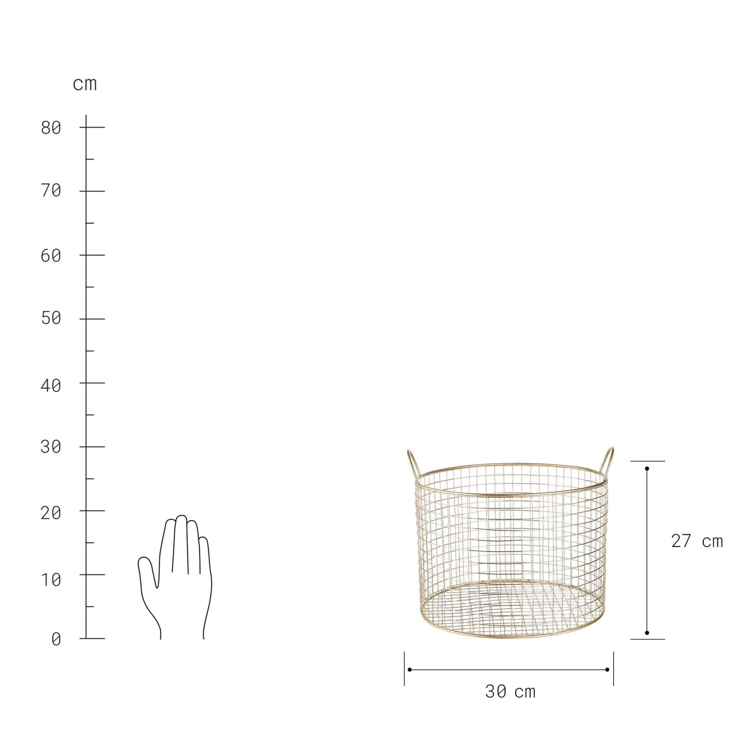 Korb rund Ø30cm HOOP in Gold Korb Rund Ø30cm HOOP In Gold -Butlers Geschäft butlers korb rund o30cm hoop in gold 2