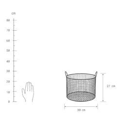 Korb Rund Ø30cm HOOP In Schwarz -Butlers Geschäft butlers korb rund o30cm hoop in schwarz 2