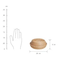 Korbschale Rattan Ø20cm RONDA In Natur -Butlers Geschäft butlers korbschale rattan o20cm ronda in natur 3