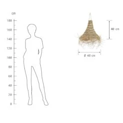 Lampenschirm Höhe 40cm BOMAS In Natur -Butlers Geschäft butlers lampenschirm hohe 40cm bomas in natur 2