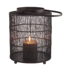 Laterne Höhe 33cm JAPANDI In Schwarz -Butlers Geschäft butlers laterne hohe 33cm japandi in schwarz 2