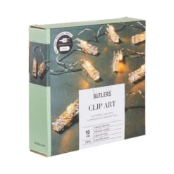 LED-Klammern 10 Lichter Mit USB-Batteriefach CLIP ART In Transparent 4 LED-Klammern 10 Lichter Mit USB-Batteriefach CLIP ART In Transparent -Butlers Geschäft butlers led klammern 10 lichter mit usb batteriefach clip art in transparent 2