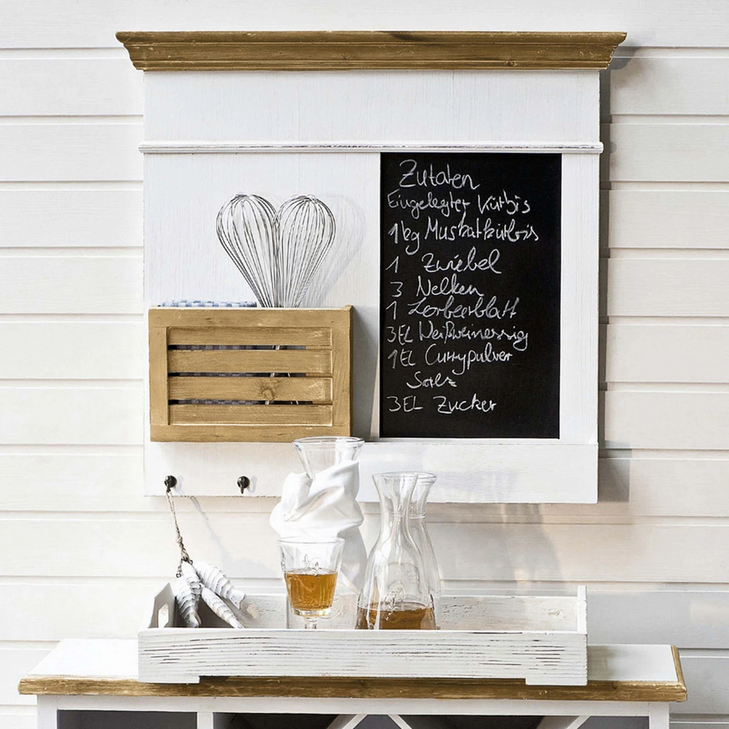 Memoboard CAMPAGNE in Weiß Memoboard CAMPAGNE In Weiß -Butlers Geschäft butlers memoboard campagne in weiss 1