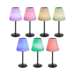 Outdoor Solar-Tischleuchte Mit Farbwechsel LIGHT UP In Schwarz-Weiß -Butlers Geschäft butlers outdoor solar tischleuchte mit farbwechsel light up in schwarz weiss 2