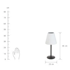 Outdoor Solar-Tischleuchte Mit Farbwechsel LIGHT UP In Schwarz-Weiß -Butlers Geschäft butlers outdoor solar tischleuchte mit farbwechsel light up in schwarz weiss 4