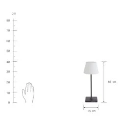 Outdoor Tischleuchte, Dimmbar LIGHT UP In Schwarz-Weiß -Butlers Geschäft butlers outdoor tischleuchte dimmbar light up in schwarz weiss 3