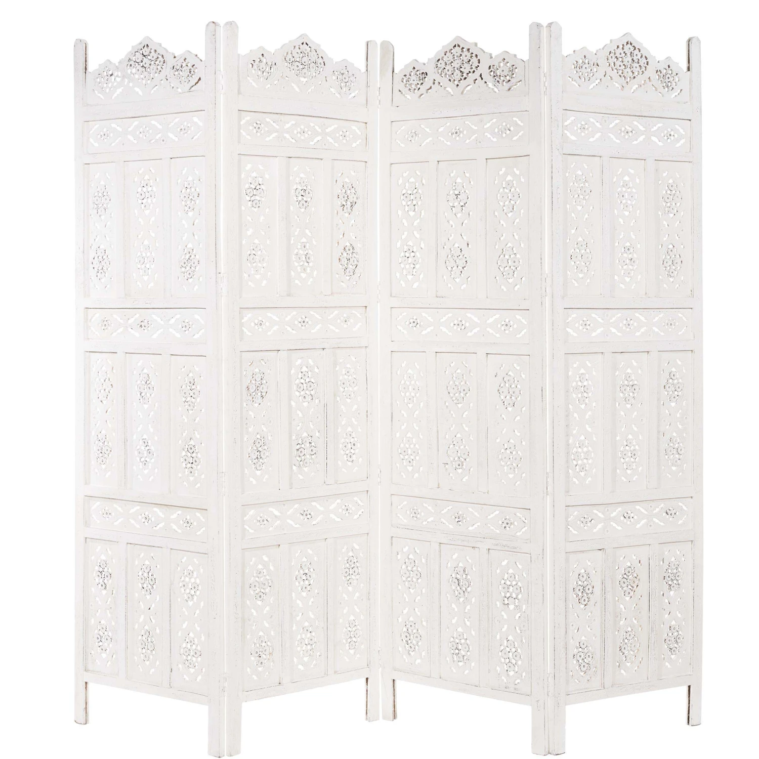 Paravent, geschnitzt B 180 x H 176cm ESTELLA in Weiß Paravent, Geschnitzt B 180 X H 176cm ESTELLA In Weiß -Butlers Geschäft butlers paravent geschnitzt b 180 x h 176cm estella in weiss 1
